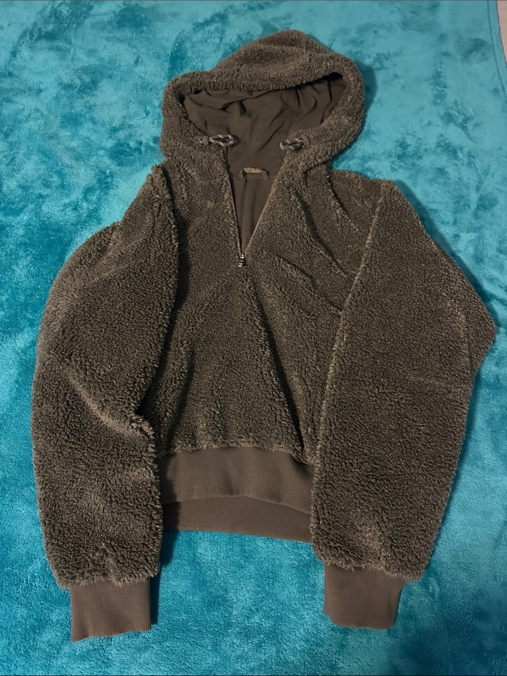 Lululemon Olive Sherpa Hoodie Jacket